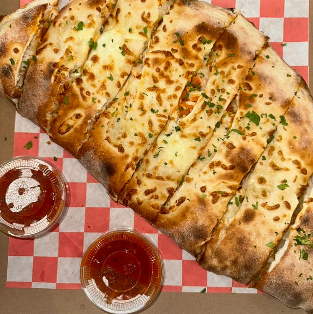 Chicken Veggie Calzone.