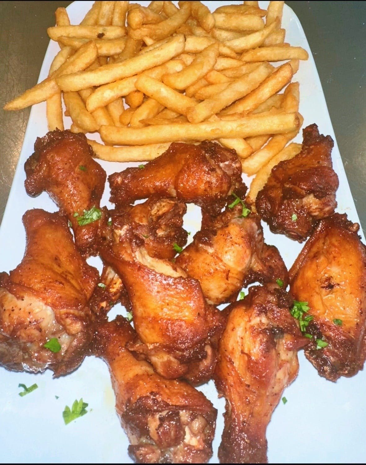 Chicken Wings Dinner.