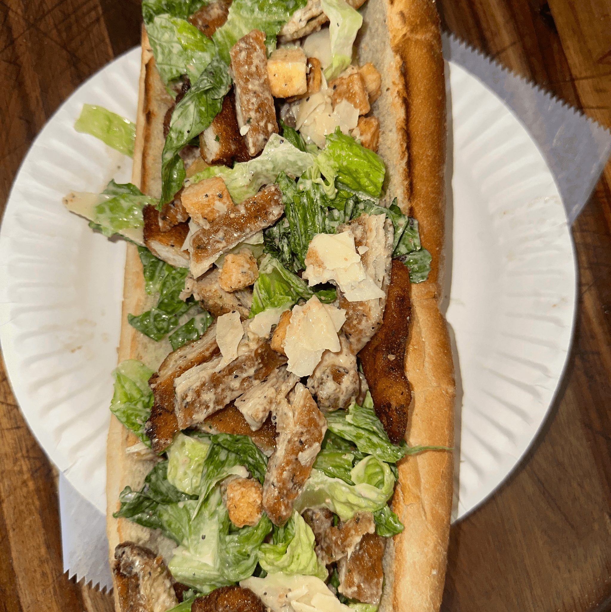 🥖 Homemade Crispy Chicken Caesar Sub.