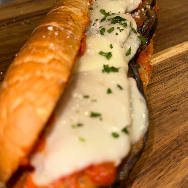 Homemade Eggplant Parmigiana Sub (Large 12”).